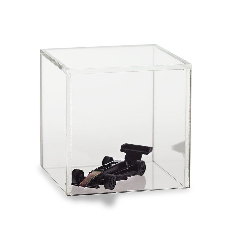 SourceOne Source One Premium Clear Acrylic Display Case, Available with Additional Base (6 Inch Cube, No Base) - Image 1
